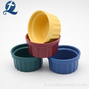 Céramique couleur Ramekin en gros personnalisé